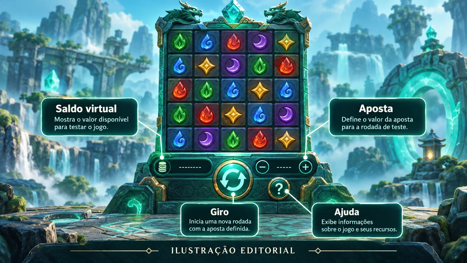 Controles editoriais esperados na demo da sequência