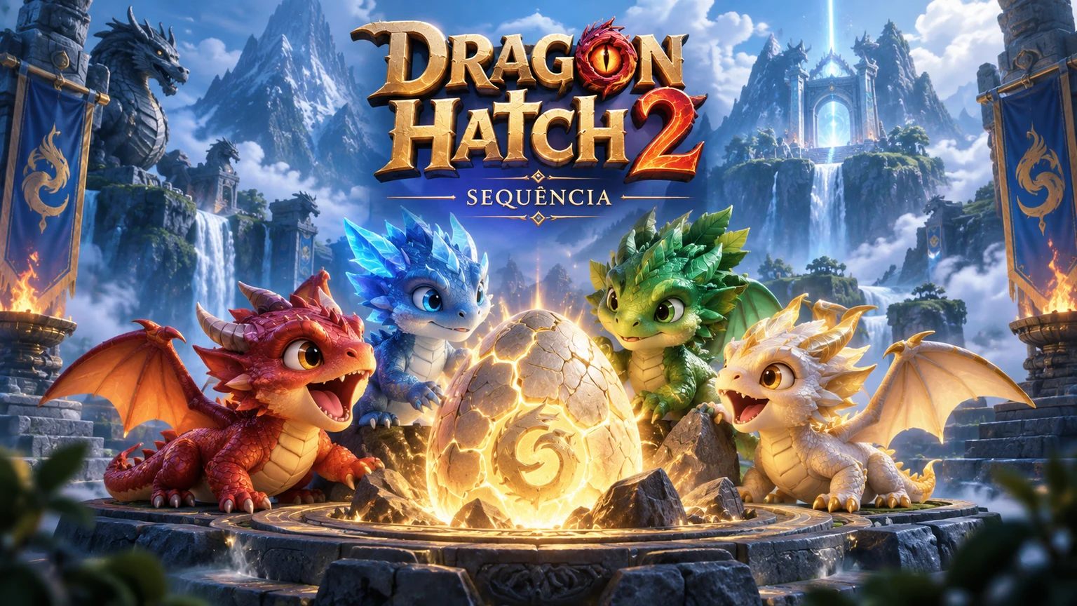 Identidade editorial de Dragon Hatch 2 como sequência separada