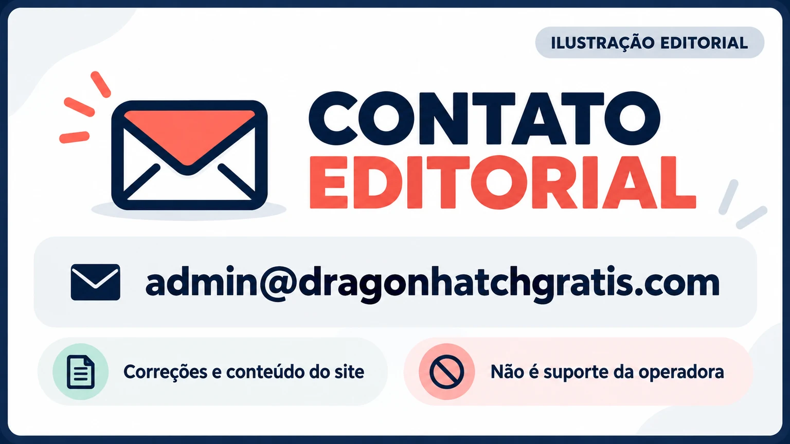 Escopo do contato editorial e assuntos que pertencem ao operador